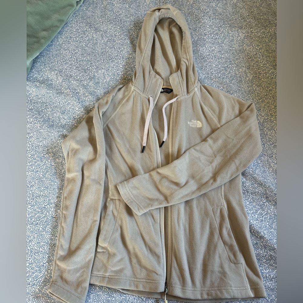 North Face zip up thin fleece jacket/hoodie